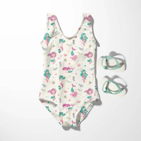 0,5 MTR.  ♥ BADESTOFF LYCRA MERMAID LOVE UPF50 ♥