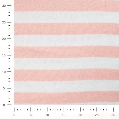 0,5 MTR. ♥ FROTTEE BLOCKSTREIFEN ROSE - 100% BAUMWOLLE  ♥