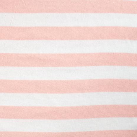 0,5 MTR. ♥ FROTTEE BLOCKSTREIFEN ROSE - 100% BAUMWOLLE  ♥