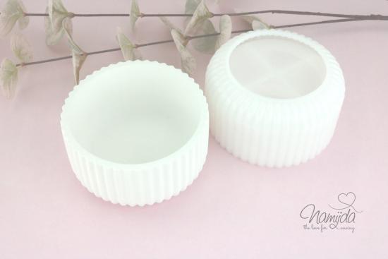 1 Stück ♥ GIESSFORM SILIKON - RILLEN SCHALE 10,5x5,5cm ♥