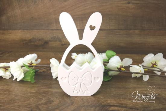 1 Stück ♥ GIESSFORM SILIKON OSTEREI GESCHENKEBOX VORDERSEITE SCHLEIFE MIT 2 MOTIVEN ♥