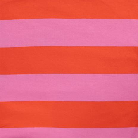 0,50 MTR. XL STREIFEN ORANGE ROSA - FRENCH TERRY
