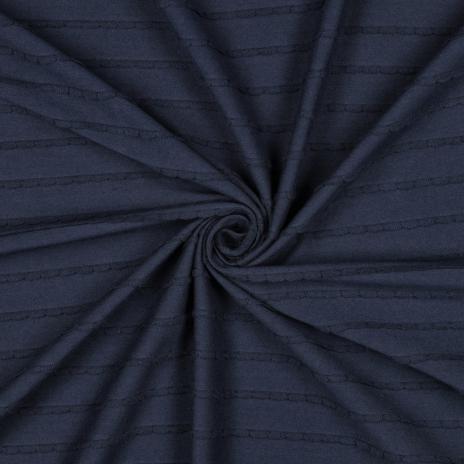 0,5 MTR. ♥ RÜSCHEN JERSEY - NAVY  ♥