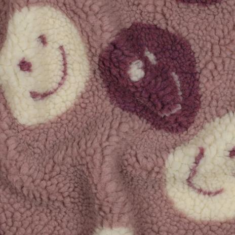 0,5 MTR. ♥ TEDDY SMILEYS MAUVE ♥