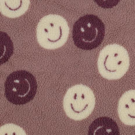 0,5 MTR. ♥ TEDDY SMILEYS MAUVE ♥