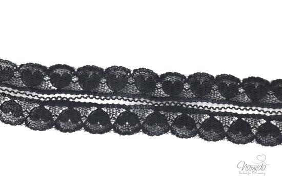 ♥1 Mtr. DOPPELSEITIGE HERZSPITZE - SCHWARZ - 3cm ♥