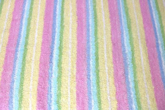 0,5 MTR. ♥ FROTTEE MULTICOLOR STRIPES - 100% BAUMWOLLE  ♥
