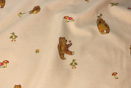 0,50 MTR. ♥ BESTE FREUNDE ♥ ENTE & HAPPY BEAR JERSEY ♥