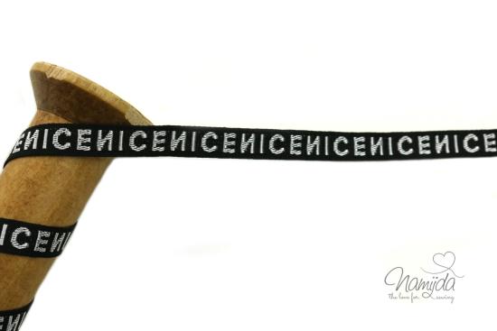 1 MTR - Hoodie Band Flach NICE - SCHWARZ/GRAU