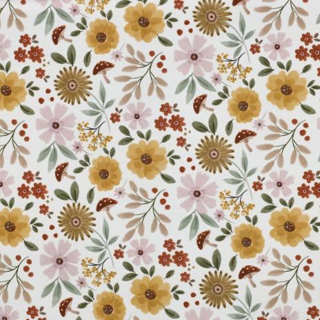 0,50 MTR.  ♥ HERBSTBLüTEN ZAUBER DIGITAL JERSEY ♥