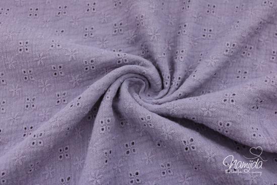 0,5 MTR. ♥ LoCHSTICKEREI  MuSSELIN - ANTIKLILA - DouBLE GAUZE ♥