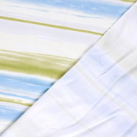 0,50 MTR. ♥ STREIFEN COLOURFUL BLAU KOMBI SMILEY JERSEY ♥