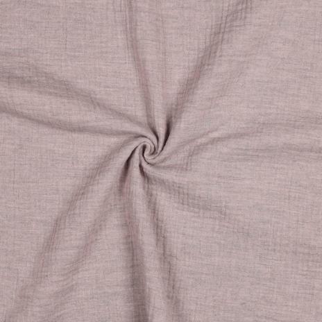 0,5 MTR. ♥ DouBLE GAUZE - Musselin  ROSE meliert - Baumwollstoff ♥