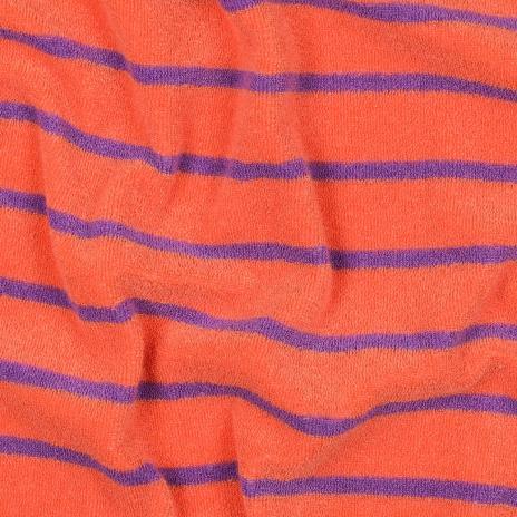 0,5 MTR. ♥ FROTTEE STREIFEN ORANGE / LILA ♥