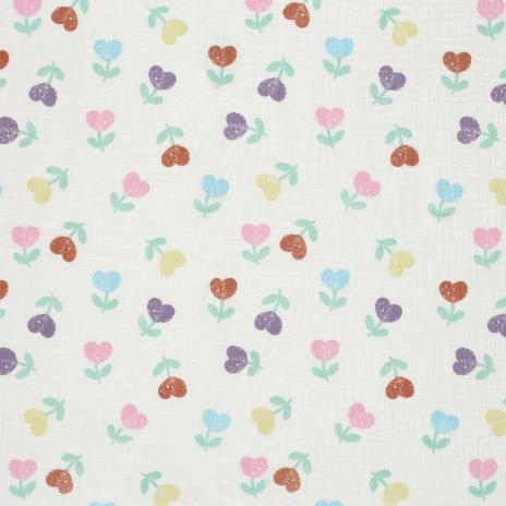 0,5 MTR. ♥ MuSSELIN HERZBLUMEN ♥