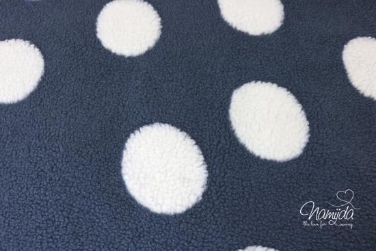 0,5 MTR. ♥ TEDDY DOTS NAVY ♥