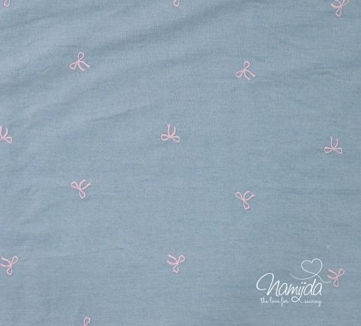 0,5 MTR. JEANS CHAMBRAY SCHLEIFCHEN - ROSE