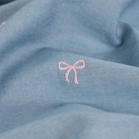 0,5 MTR. JEANS CHAMBRAY SCHLEIFCHEN - ROSE