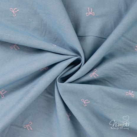 0,5 MTR. JEANS CHAMBRAY SCHLEIFCHEN - ROSE