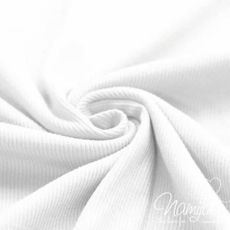 RESTSTÜCK 0,80 MTR. ♥ RIPPSTRICK JERSEY WeiSS ♥