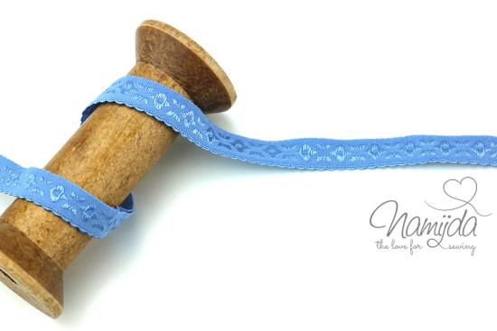 1 MTR. ♥ JACQUARD Einfassband - Hellblau  - Schrägband♥