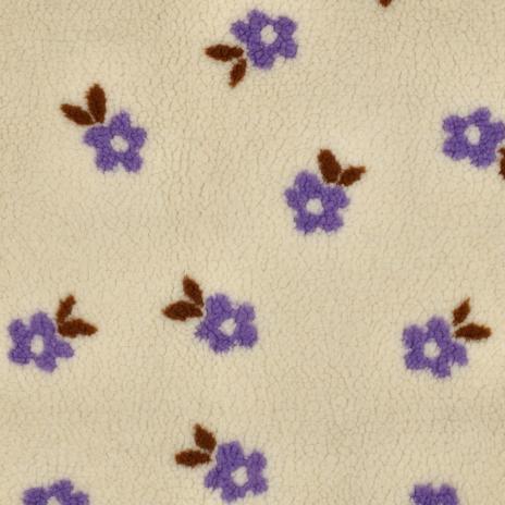 0,5 MTR. ♥ TEDDY KUSCHEL DAISY BLÜMCHEN NATUR ♥