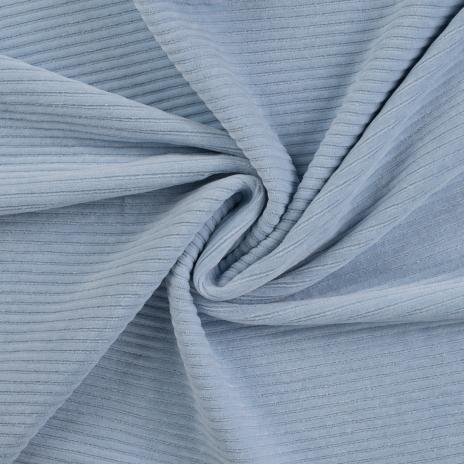 0,5 MTR. ♥ BREITCORD BAUMWOLL JERSEY - HELLBLAU - ELASTISCH  ♥