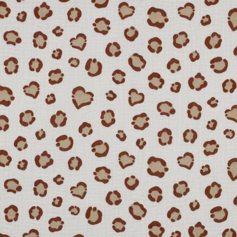 0,5 MTR. ♥ MuSSELIN LEO NATURAL ♥