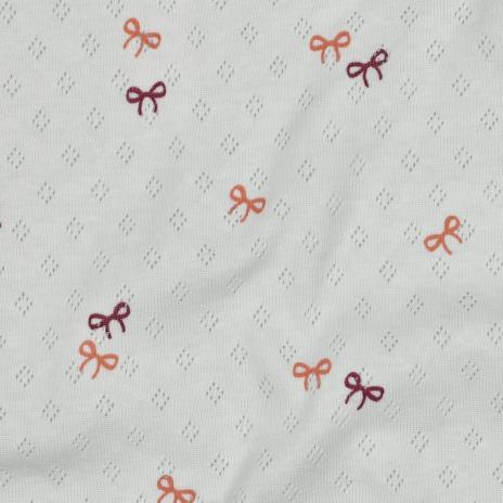 0,5 MTR.  ♥ BAUMWOLLJERSEY POINTOILLE Lochstickerrei -SCHLEIFCHEN ♥