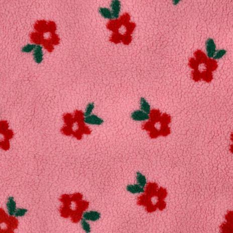 0,5 MTR. ♥ TEDDY KUSCHEL DAISY BLÜMCHEN ROSA ♥