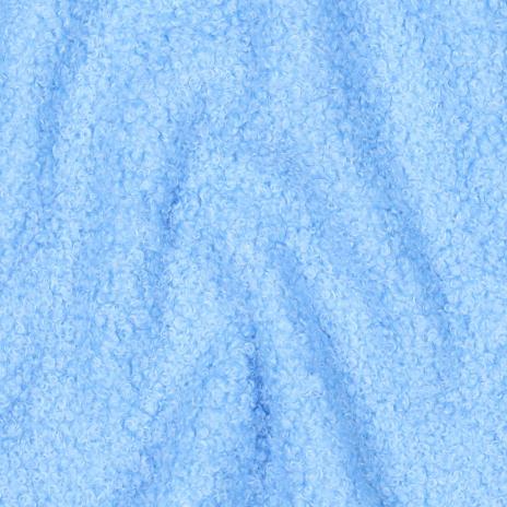0,5 MTR. ♥ TEDDY BOUCLE  - FLEECE INNENSEITE   DOUBLEFACE HELLBLAU ♥