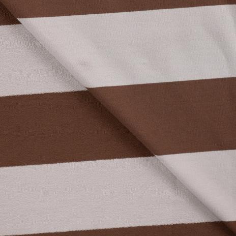 0,50 MTR. XL STREIFEN BRAUN SAND - FRENCH TERRY