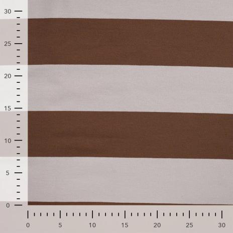0,50 MTR. XL STREIFEN BRAUN SAND - FRENCH TERRY