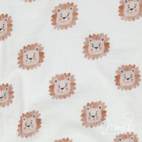 0,5 MTR.  ♥ DIE WILDEN LÖWEN MUSSELIN ♥