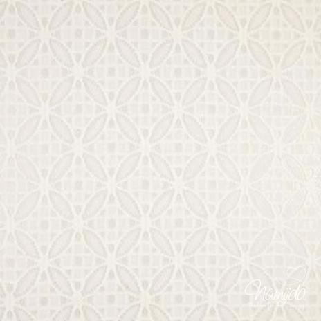 0,5 MTR. ♥ Elastische Spitze ORNAMENT BLüTE - CREME - Spitzenstoff ♥