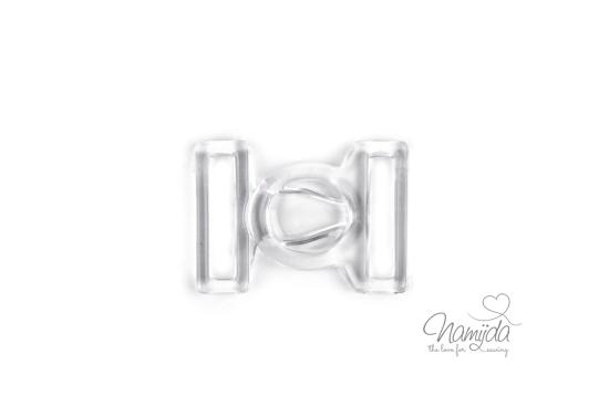 1 Stück ♥ BIKINIVERSCHLUSS TRANSPARENT 16MM ♥