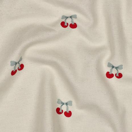 0,5 MTR. FLANNEL CHERRIES 100% BAUMWOLLE