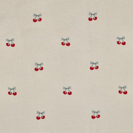 0,5 MTR. FLANNEL CHERRIES 100% BAUMWOLLE