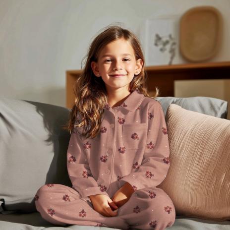 0,5 MTR. FLANNEL BLÜMCHEN NATUR 100% BAUMWOLLE