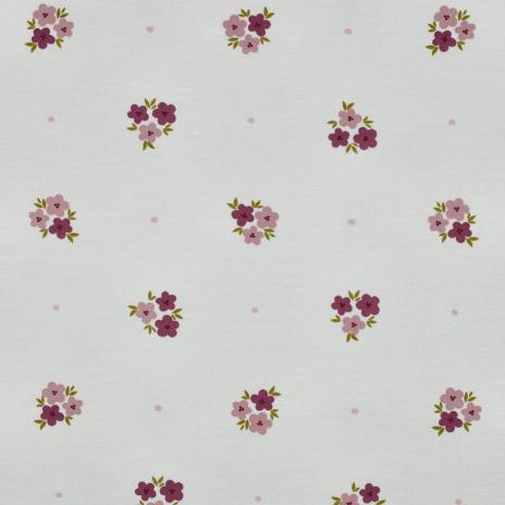 0,5 MTR. FLANNEL BLÜMCHEN NATUR 100% BAUMWOLLE