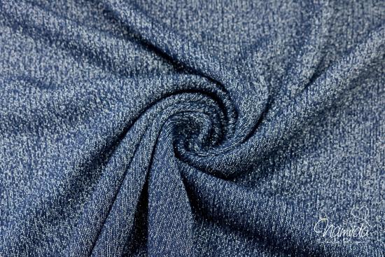 0,5 MTR. SuPER WEICHER VISKOSE GLiTZER STRICKJERSEY - NAVY