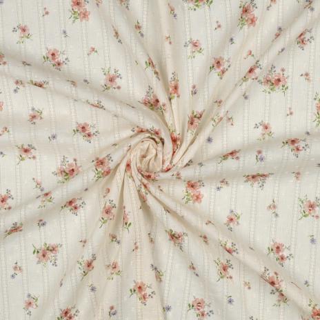 0,5 MTR.  ♥ POINTOILLE DOTTY Lochstickerrei - STREUBLÜMCHEN STRIPES ♥
