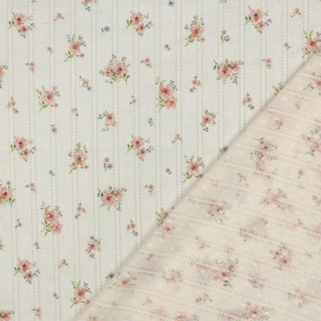 0,5 MTR.  ♥ POINTOILLE DOTTY Lochstickerrei - STREUBLÜMCHEN STRIPES ♥