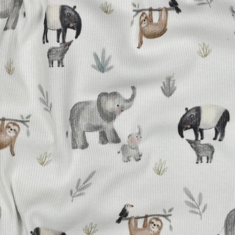 0,5 MTR. ♥ RIPPSTRICK JERSEY  SAFARI NATUR ♥
