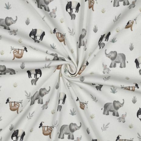 0,5 MTR. ♥ RIPPSTRICK JERSEY  SAFARI NATUR ♥