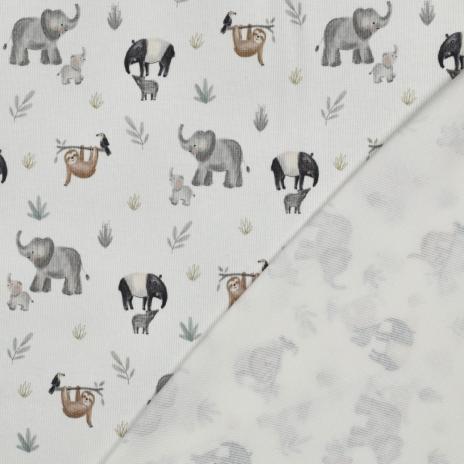 0,5 MTR. ♥ RIPPSTRICK JERSEY  SAFARI NATUR ♥
