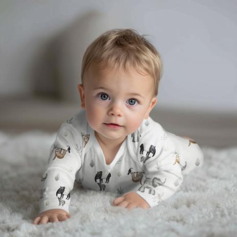 0,5 MTR. ♥ RIPPSTRICK JERSEY  SAFARI NATUR ♥