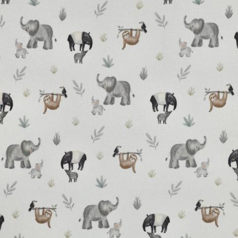 0,5 MTR. ♥ RIPPSTRICK JERSEY  SAFARI NATUR ♥