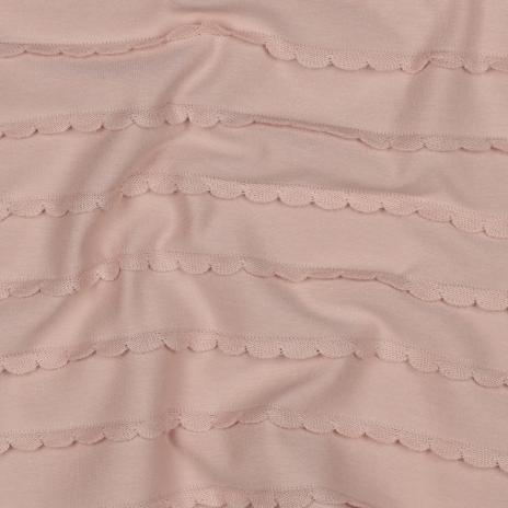 0,5 MTR. ♥ RÜSCHEN JERSEY - PUDER ♥