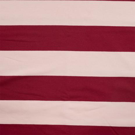 0,50 MTR. XL STREIFEN BEERE HELLROSE - FRENCH TERRY